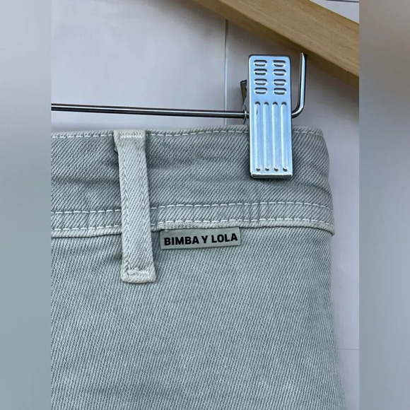 BIMBA Y LOLA CULOTTE - MINT GREEN HIGH RISE JEANS size 36/6 - Picture 12 of 16